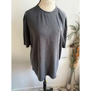 Tommy Bahama Mens XL Gray Slub Knit Short Sleeve Marlin Logo T-Shirt Crewneck
